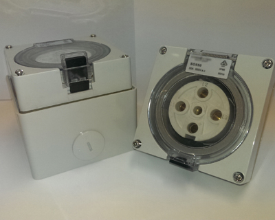 3 Phase 50A 5 Pin Surface Socket