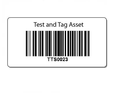 Plastic asset barcode labels - 40mm x 27mm - 500 pack