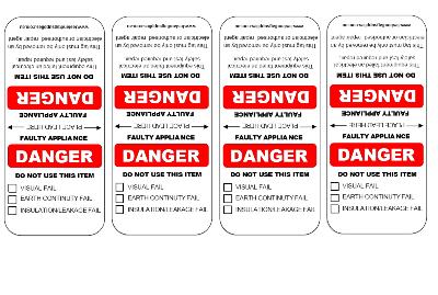 Customised Danger Tags in Red and Black - 1000 Pack