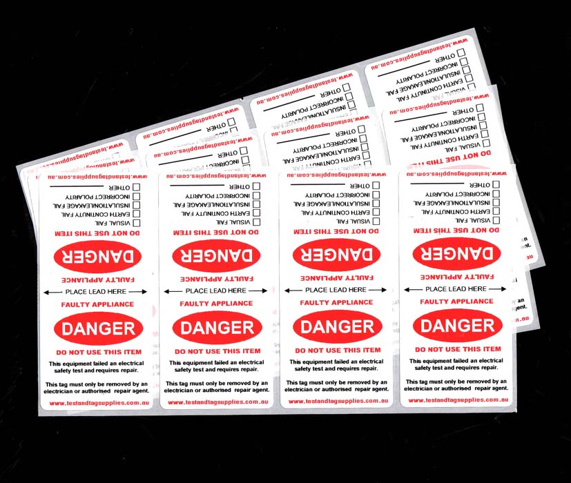 Standard Danger Tags - fast tags 100 pack with marker