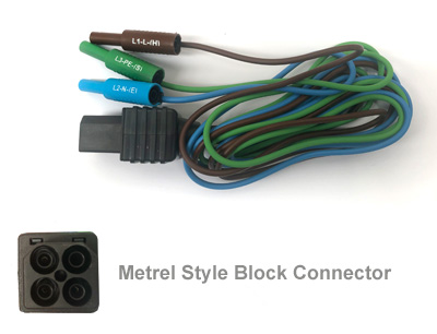 Metrel Tester Connector block 4 pin test lead (Brown-Green-Blue)