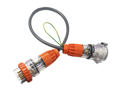 20A 3-Phase Leakage 5 Pin Adaptor - Exposed Earth (4 Pin Option) - Click Image to Close